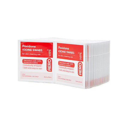 Povidone Iodine Swab 6cm x 3.3cm (100)