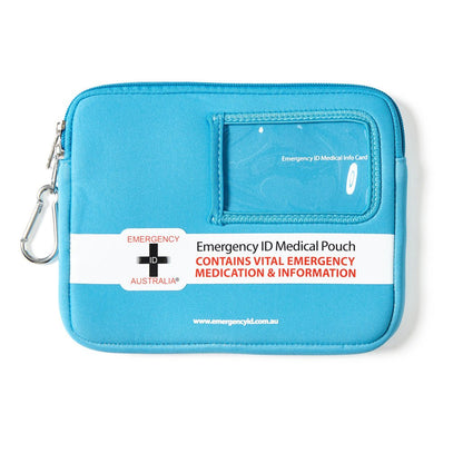 Medical Emergency ID Pouch - Blue - Medium - Brenniston