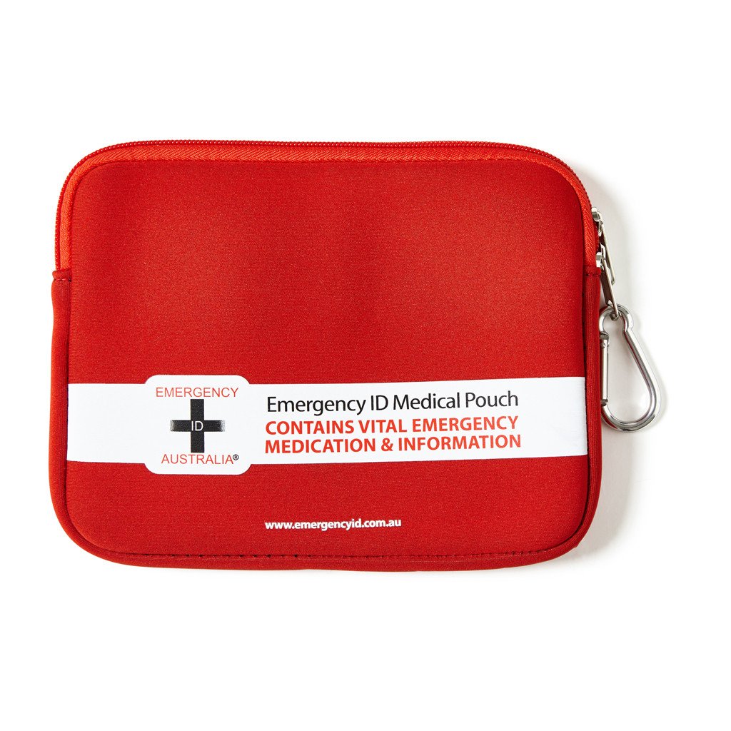 Medical Emergency ID Pouch - Red - Medium - Brenniston