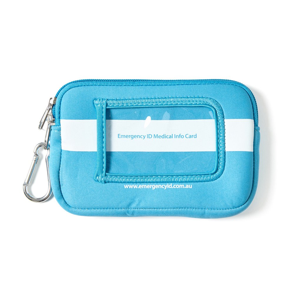 Medical Emergency ID Pouch - Blue - Small - Brenniston