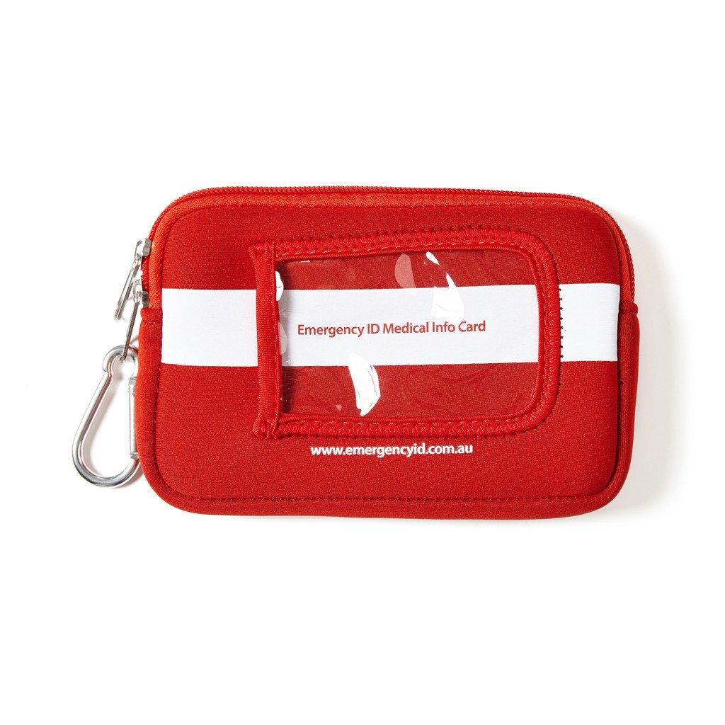 Medical Emergency ID Pouch - Red - Small - Brenniston