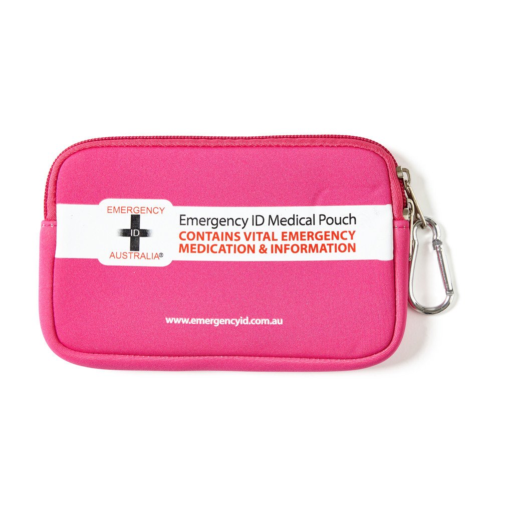 Medical Emergency ID Pouch - Pink - Small - Brenniston