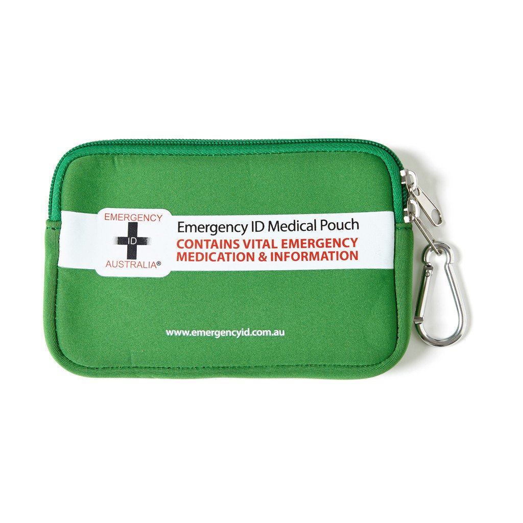 Medical Emergency ID Pouch - Green - Small - Brenniston