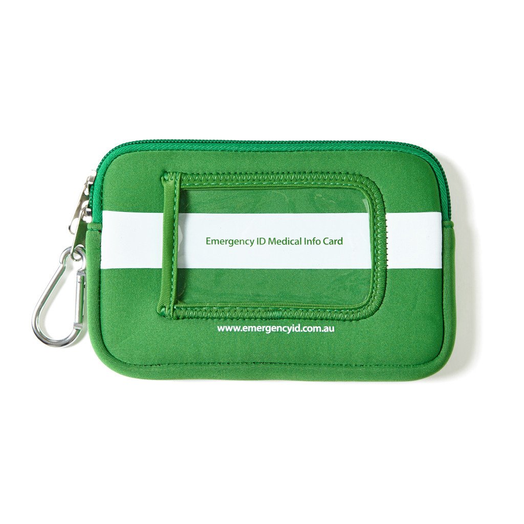 Medical Emergency ID Pouch - Green - Small - Brenniston