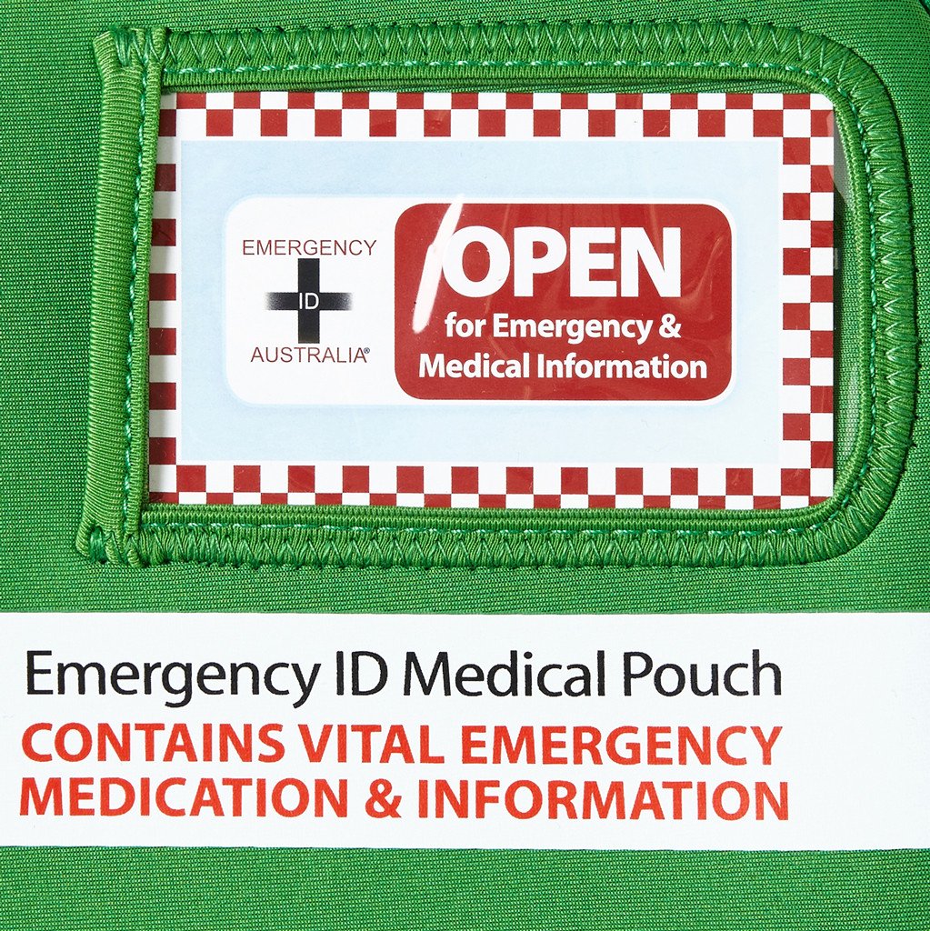 Medical Emergency ID Pouch - Green - Medium - Brenniston