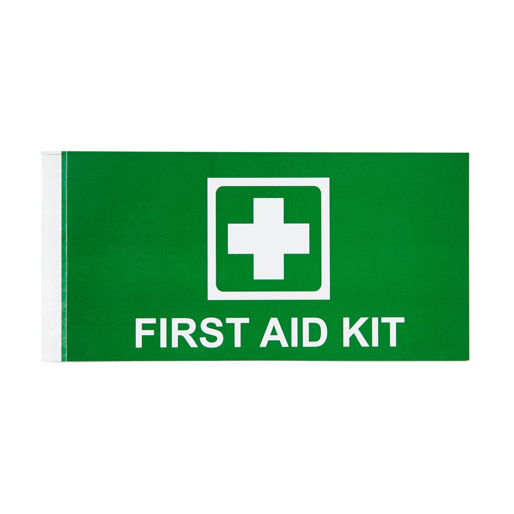 First Aid Kit Sticker with Cross 14.7cm x 7.5cm - Brenniston