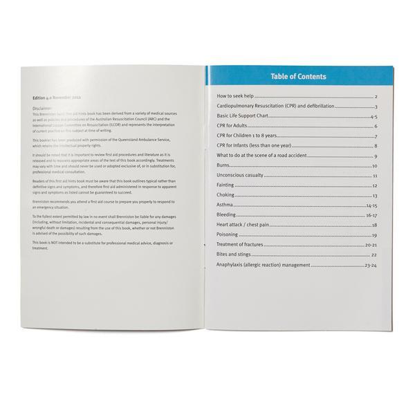 First Aid Handy Hints Booklet - Brenniston