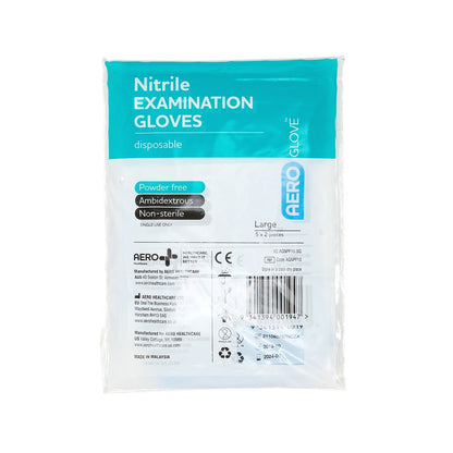 Nitrile Glove Disposable Powder Free Blue Large (5 Pair) - Brenniston