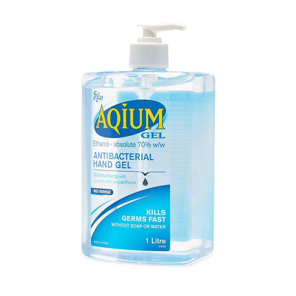 Aqium Antibacterial Gel Hand Sanitiser 1L - Brenniston