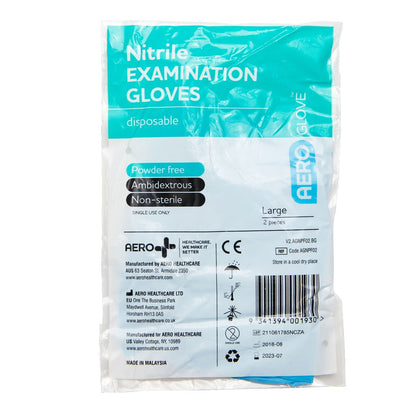 Nitrile Glove Disposable Powder Free Blue Large (1 Pair) - Brenniston